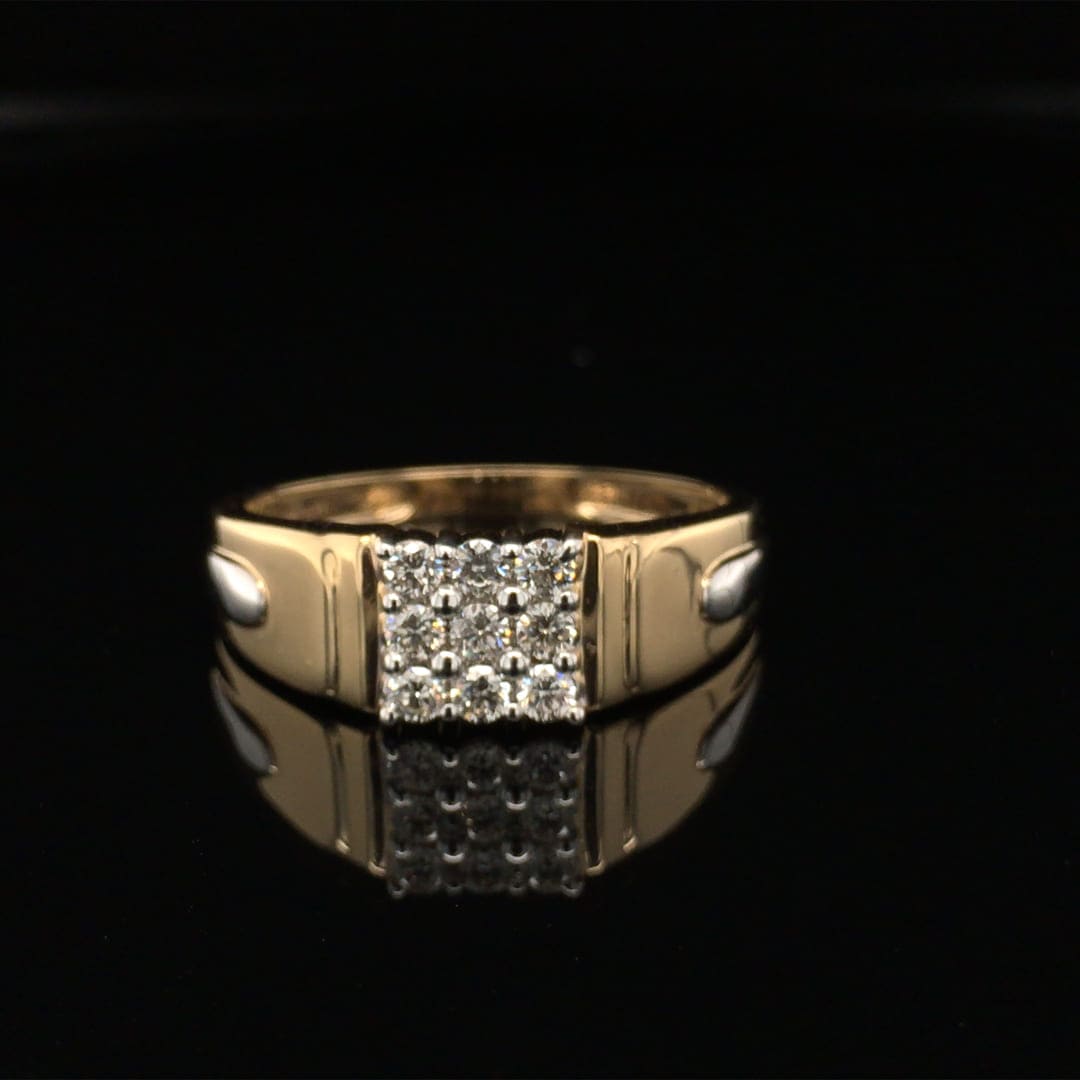 18kt Diamond ring Hallmarked